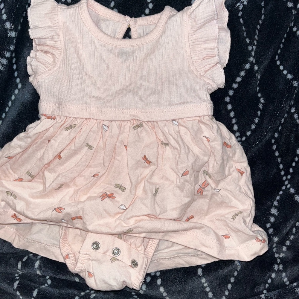 Carter's Pink Flutter Sleeve Dress